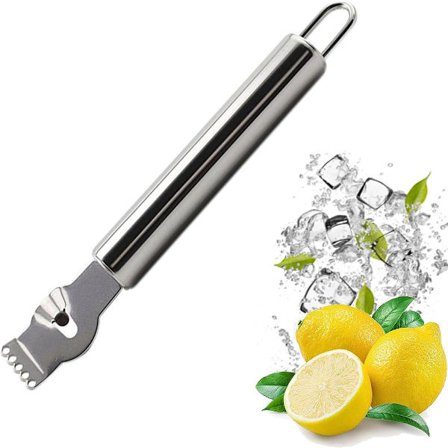 Citrus Rivejern - Multifunktionel Citronskræller - Bærbart Rivejern - Citronekstraktor/Zestertator