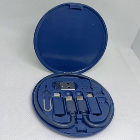 Multi USB Laddningsadapter Kabelkit, USB C Konverteringsset USB A & Typ C Till Hane Micro/Typ C/Lightning, Dataöverföring, Kortförvaring, SIM-kort Nål