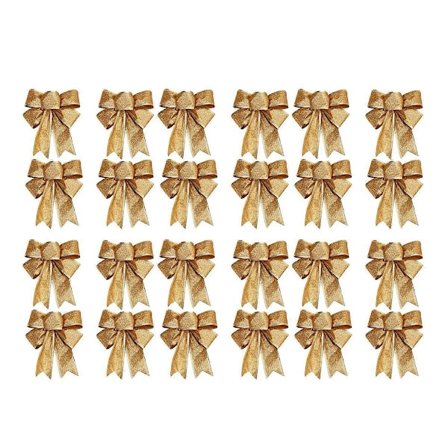 30 stk. Julepynt Sløyfer Bånd Gull 25 x 21 cm Julepynt