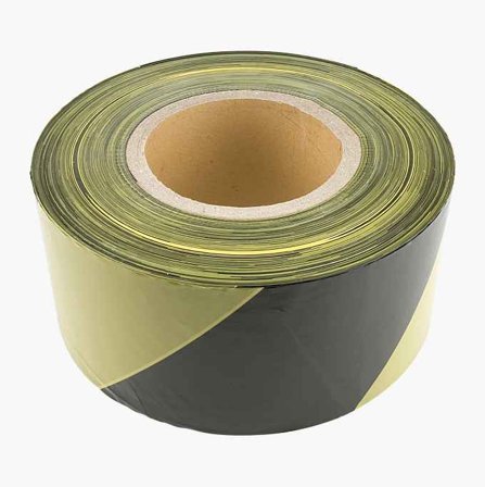 Varningsband Svart/Gul Plast - Biltema