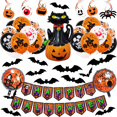 Halloween ballonger som festligt firande festtillbehör dekorativa fladdermSLUSballonger