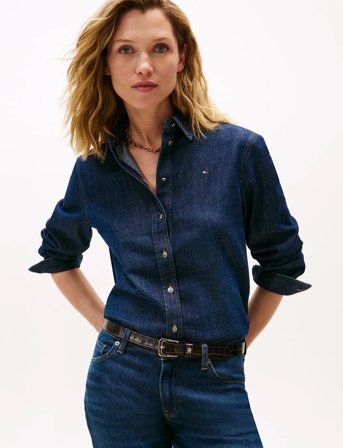 Tommy Hilfiger Dnm Milo Reg Shirt - Blue - 36