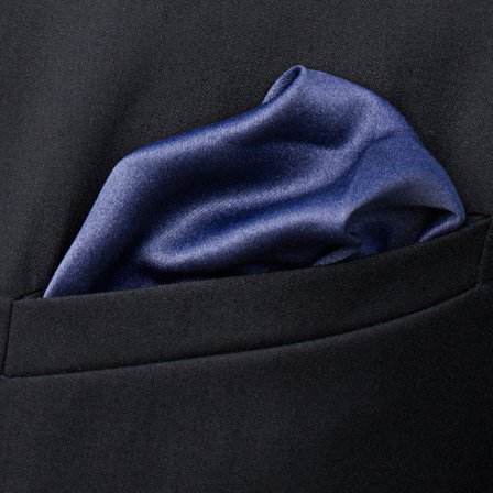 Navy Blue Basic Pocket Square for Men - Solid Colour Pocket Squares