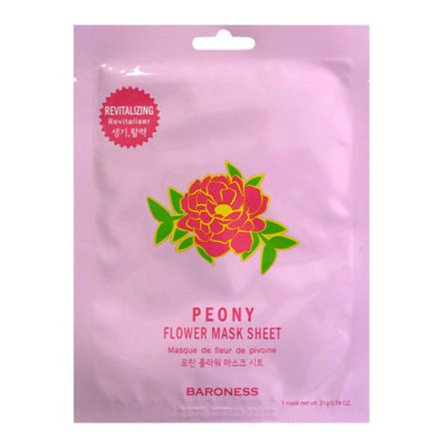 BARONESS Peony Flower Mask Sheet,21g - Sheet mask med extrakt av pionblomma