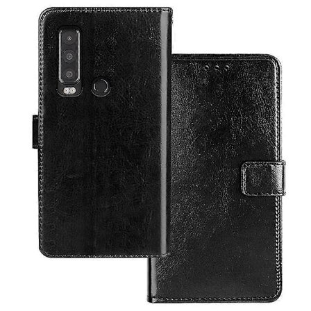 IDEWEI Til Cat S75 5G Læder Telefonetui Foto Slot Med Crazy Horse Struktur