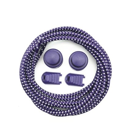 1 par 120 cm snörningssneakers Löparskosnören med spännen Lila