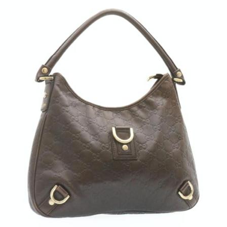 Gucci Vintage, Pre-owned Leather Shoulder Bag Bruin, Dames, Maat:ONE Size