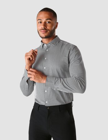 Shaping New Tomorrow - Classic Shirt - Navy Stripes - Slim Fit - Herren - Größe M