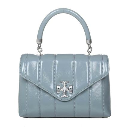 Tory Burch, small handbag in quilted leather Blauw, Dames, Maat:ONE Size,leer