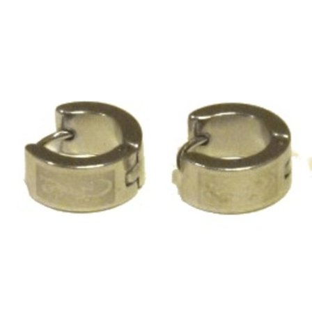 Örhängen - Stålring med krokodil monster