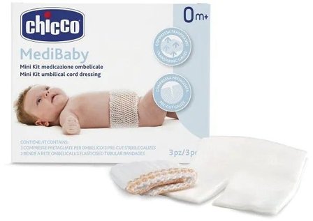 Mini Kit Medicazione Ombelicale Chicco Medibaby 3 Bende a Rete