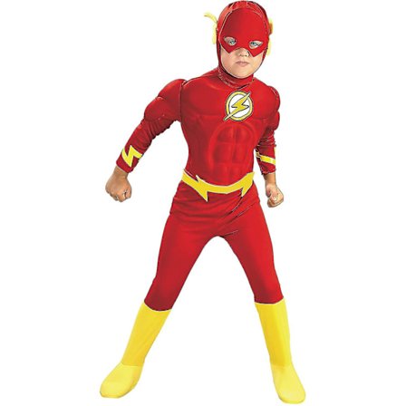 Childs The Flash Superhero Fancy Dress DC Comics Costume Christmas Kids