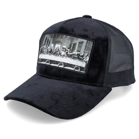 Public Domain - Black trucker Czapka Z Daszkiem - Last Supper Black Velvet Trucker @ Hatstore