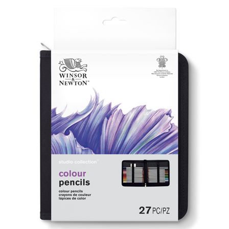 Winsor & Newton Studio Collection Crayons de couleurs Wallet Lot de 27