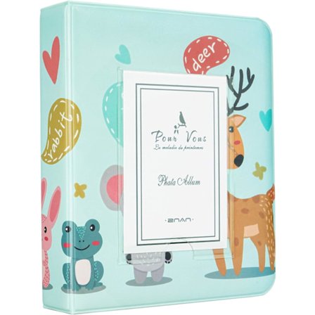 Mini Sød Tegneserie Opbevaringsfotoalbum 64 Lommer til 2X3 Tommer Foto