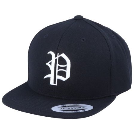 Kiddo Cap - Svart snapback Keps - Kids P Letter 3D Black Snapback @ Hatstore