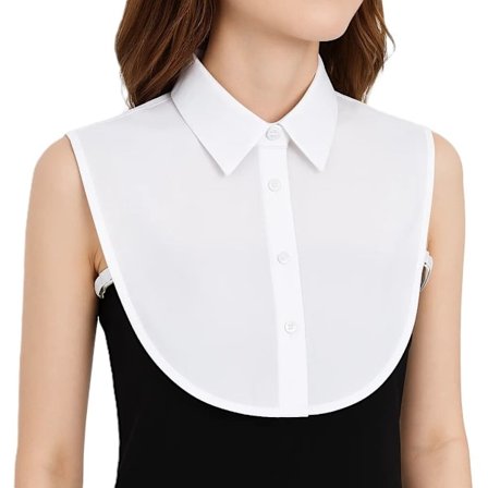 Lös Krage Med Rak Krage I Spetsig Krage I Bluskrage I Falsk Lös Krage I Falsk Blus Dam I Vit