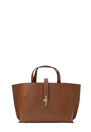 LaTalia Handväska i läder "Aversa" Handväskor Dam Brun 33x10x18