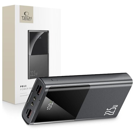TECH-PROTECT PB13-22,5W POWER BANK 20000MAH GRÅ