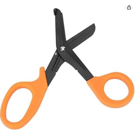 Ruostumattomasta teräksestä valmistetut lääketieteelliset EMT-sakset ensiapua varten Orange one size