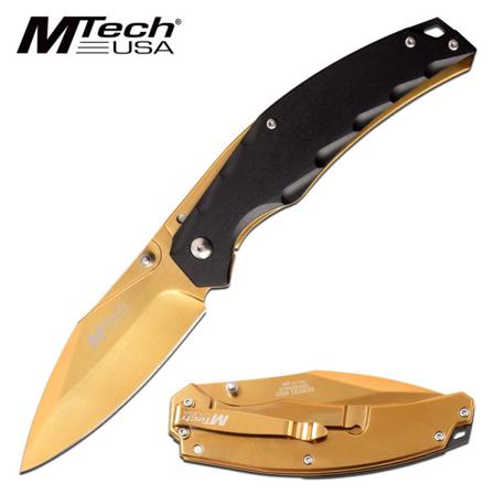Mtech Usa - Mt-a1150 Assisterad Fällkniv Gold Gd