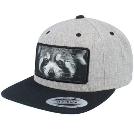 Calza Pennello - Grå snapback Keps - Red Panda Big Patch Heather Grey/Black Snapback @ Hatstore