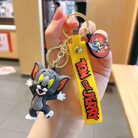 Sarjakuva-anime Disney-avaimenperä Tom ja Jerry Lelu Nukke Auto Söpöt Avaimenperät Laukku Riipus Toimintahahmo Riipus Lasten Lelut Lahjat