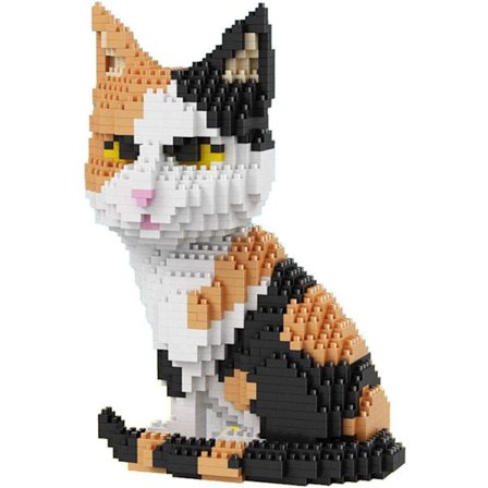Siddende kat, figur til at samle med nanoblocks 1300 stykker