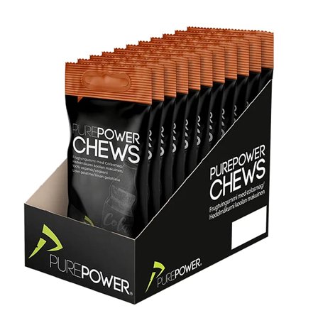 PurePower Chews 12-pak Cola, Helse & Madvarer, Protein & Energi, Energi- Og Proteinbarer