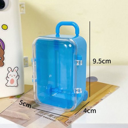 Mini Rulle rejsekuffert Lille bagagevogns kuffert BLÅ L