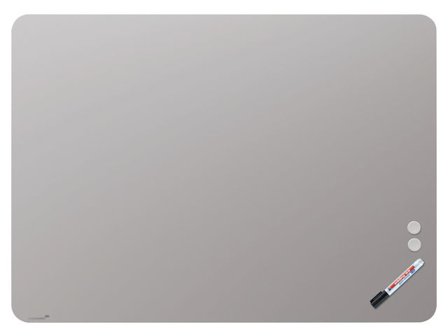 LEGAMASTER Glastavla rundade hörn 90x120cm grå - Lyreco - Kontorsmöbler och inredning - Whiteboardtavlor och tillbehör - Whiteboardtavlor - Glas