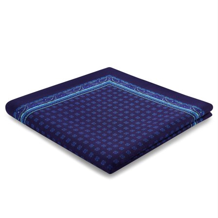 Elegio | Double-Sided Blue and Red Dotted Silk Pocket Square for Men - Patterned Pocket Squares