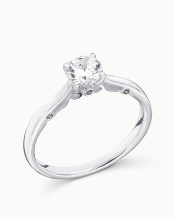 Solitairering Claudia 950 Platin Naturlig Diamant 0.50 Carat - Forlovelsesringe & Vielsesringe hos Vanbruun