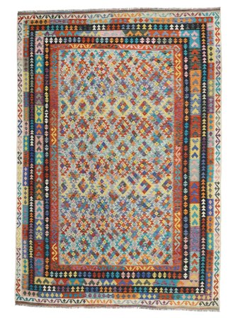 Kilim Afghan Old Style Rug Hand Woven 300X409 Brown/Dark Red Afghanistan
