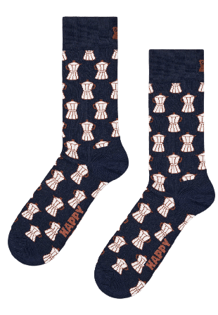 Happy Socks Moka Maker Sock Strumpor Unisex Blå 41-46
