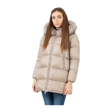 Stimm, Down Jackets Beige, Heren, Maat:S
