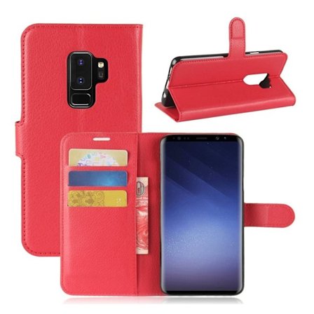 Samsung Galaxy S9 Plus Läckert skinn fodral - Röd