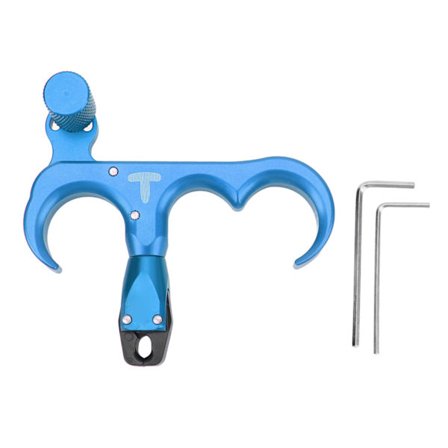 3 sormea käsikäyttöinen jousi vapautus Alumiiniseos peukalon avaus yhdistetylle jouselle Säädettävä 360 asteen kierto Vasen Oikea Käsi Sininen