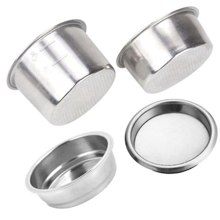 4 st 51 mm Kaffefilter Ersättningsfilterkorg för Kaffebottnlös Portafilter för Delonghi Espressomaskin Del