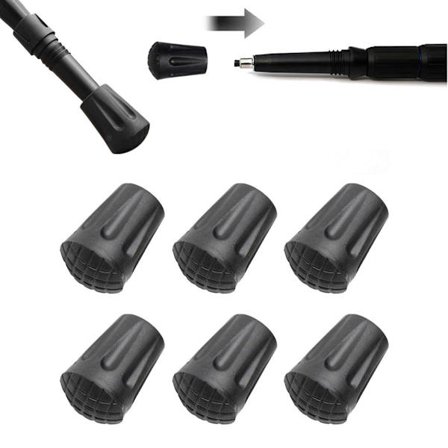 Nordic Walking Hetter - 6 Stykker - Gåstavhette - Krykkehetter - Nordic Walking Pads