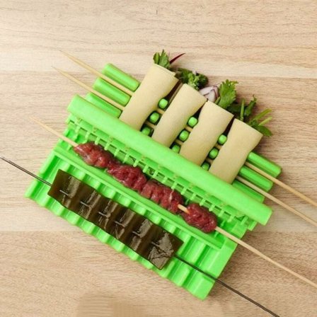 Kebabspettsträngningslåda Maskin för Nötkött, Fläsk, Grönsaksträngar, Utomhusgrilltillbehör