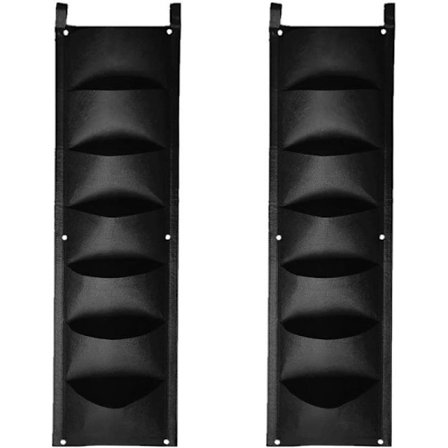 Hængende plantepose, sæt med 2 lodrette planteposer, indendørs udendørs, have, altan, terrasse, boligindretning.