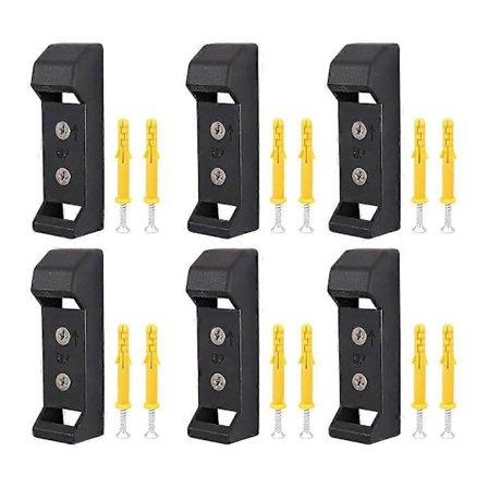 6 stk. fiskesnelleholder, fiskesnelle veggdisplay, displaystativ med skruer, displaystativ F