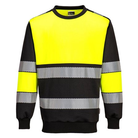 PORTWEST Varselsweatshirt PW376 Hi-Vi Klass 1 L - Lyreco - Arbetskläder - Varselkläder - Varseltröjor