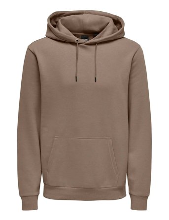 Onsceres Hoodie Sweat Noos Brown ONLY & SONS