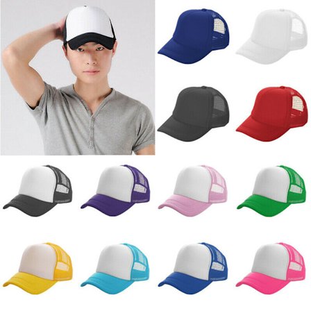 Pustende Duck Tongue Net Cap / Justerbar Baseball Caps / Unisex Blue