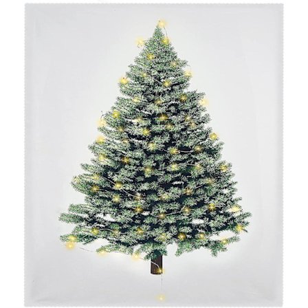 Joulukuusi-seinävaate - Joulukuusi LED-valoketjulla, Pohjoismainen tyyli, Joulukoriste, Seinävaate, Joulukuusi (FMY)