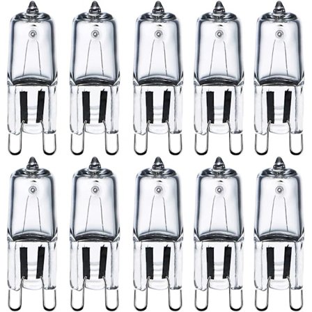 G9 Halogeenilamput 230V 25W 2800K Lämmin Valkoinen Kirkas G9 Kapselilamppu Himmennettävä, 10 kpl [Energialuokka G]