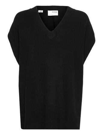 Slfnovah Knit Vest B Black Selected Femme