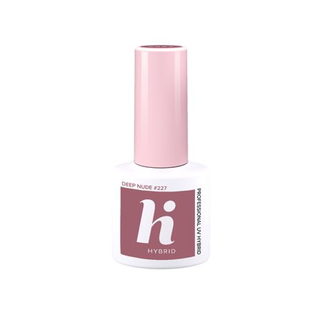 HI HYBRID Travel Smalto Semipermanente #227 Deep Nude 5ml - Smalto Gel e semipermanente